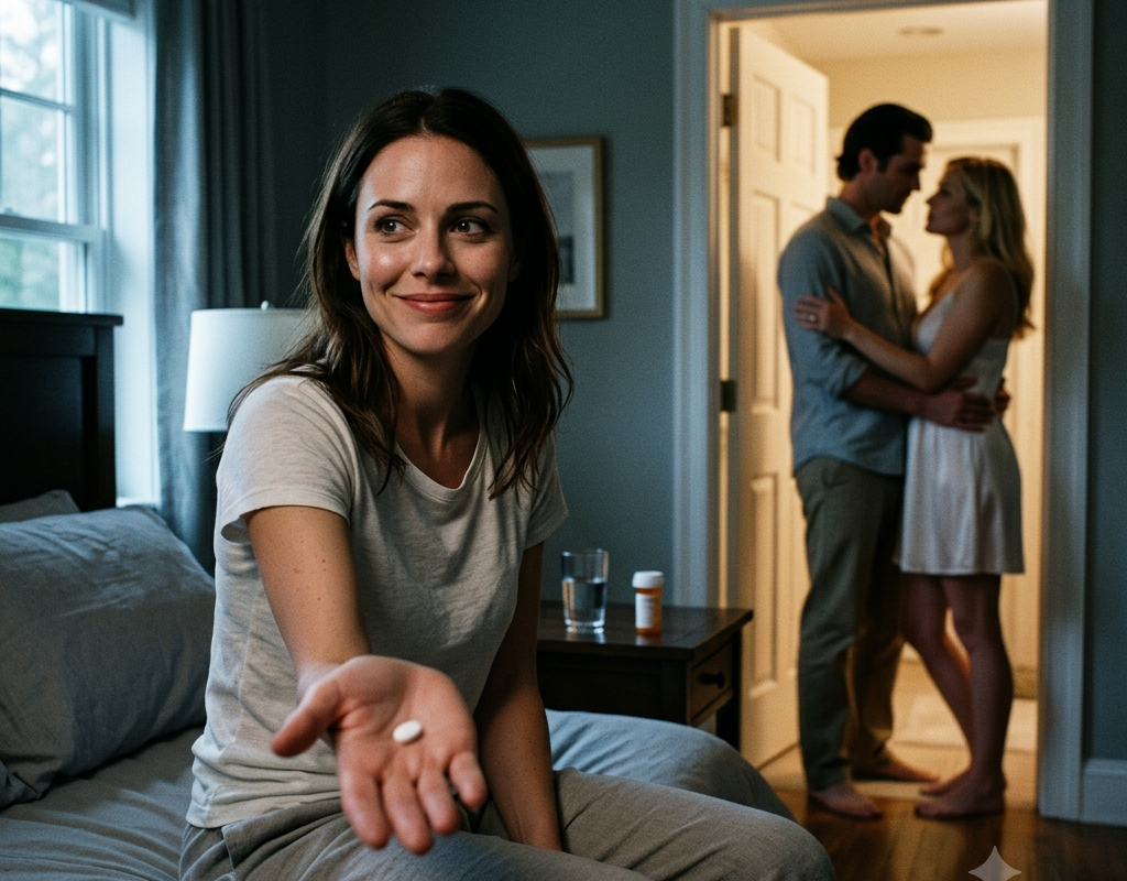 My husband, Julian, smiled gently. He set his glass of water on the bedside table, leaned down, and placed a light kiss on my forehead