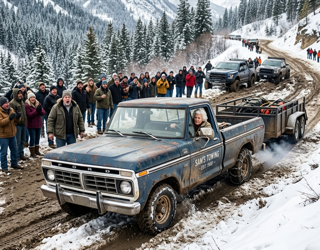 The Auctioneer Offered Her $300 for Her Late Husband’s Truck — Then She Entered It in the Mountain Rescue Pull