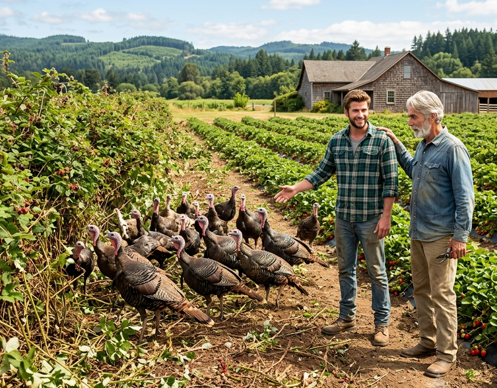 They Said My 17 Ugly Turkeys Were Useless — Until They Cleared the Brambles Around My Father’s Berry Field