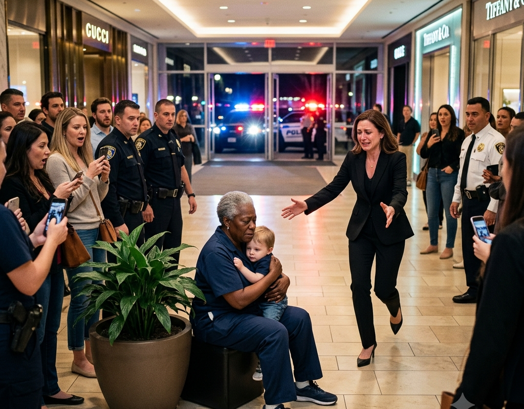 The Janitor Held a Lost Little Girl for 6 Hours While Everyone Accused Her—Then a Police Helicopter Landed and Revealed the Truth