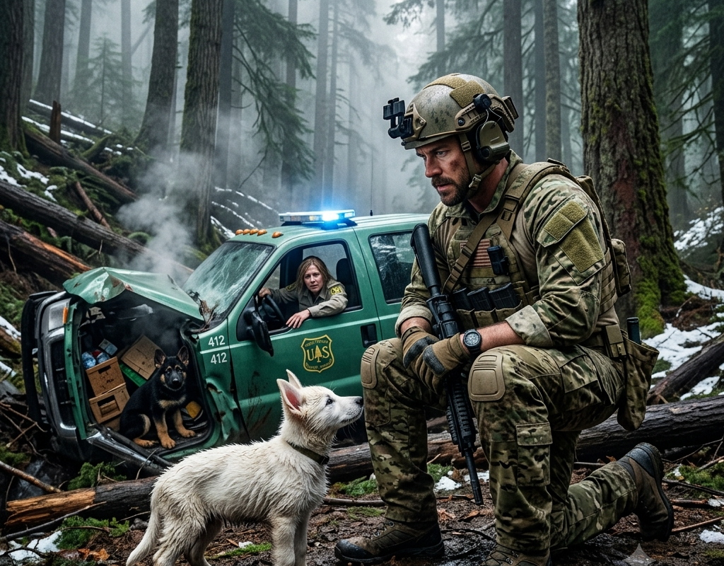 A TINY WHITE PUPPY FOLLOWED A NAVY SEAL INTO THE FOREST—WHAT HE FOUND THERE CHANGED HIS LIFE FOREVER