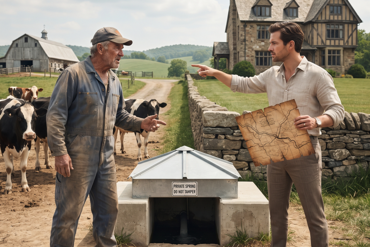 They Capped the Spring That Fed My Dairy Barn — Then Learned the Pipe Was Older Than Their Mansion