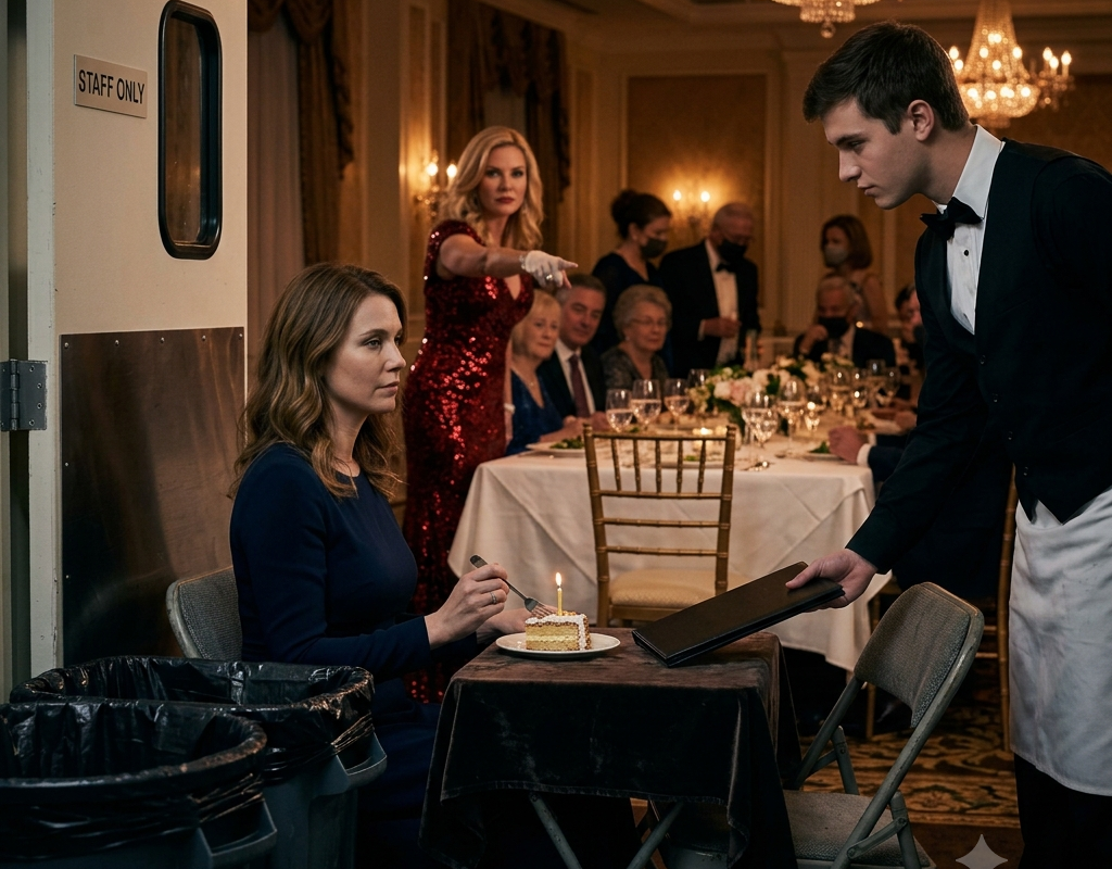 Everyone Laughed as I Ate Alone by the Garbage—Then I Said Two Words That Left My Cousin Speechless: “Wrong Table.”