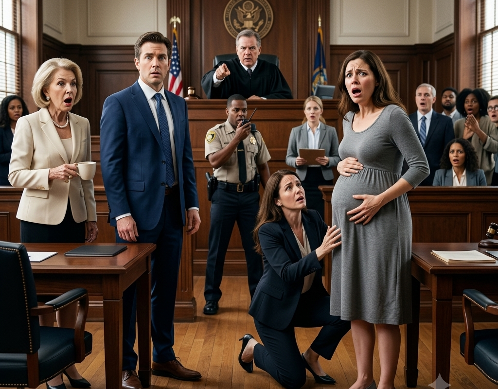 ⚖️ My Husband Called Me a Liar During Our Divorce Hearing—Then My Water Broke in Front of the Entire Court