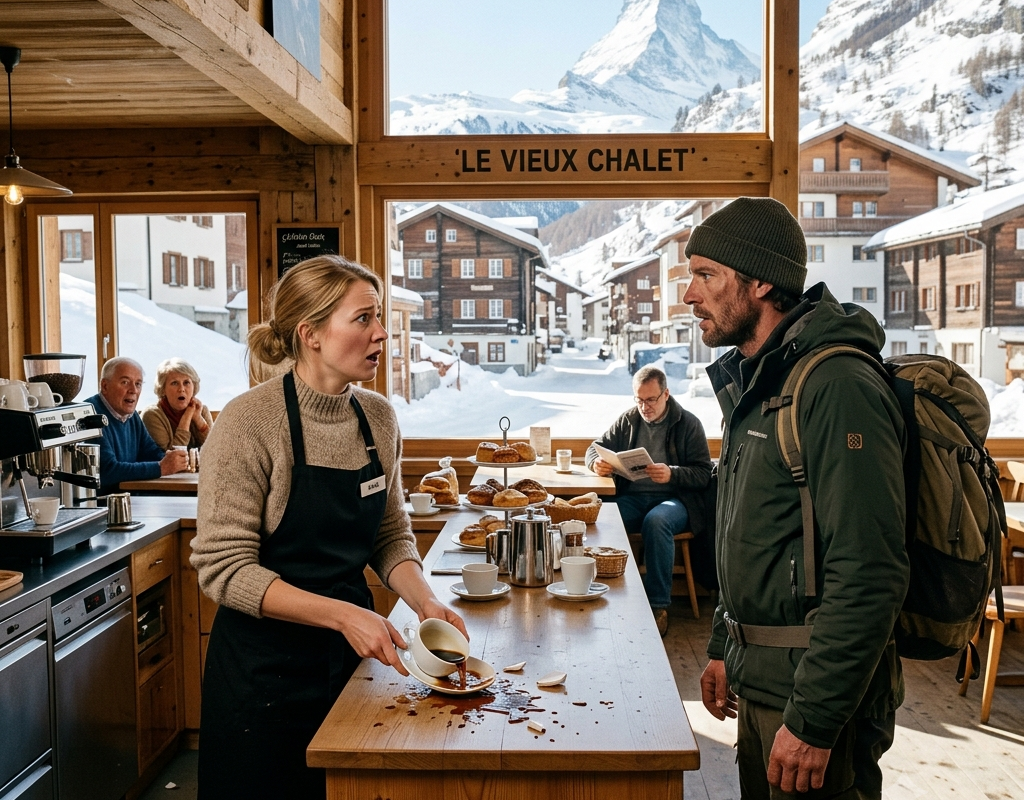 They Said My Wife Died in the Avalanche — Then I Saw Her Serving Coffee in a Swiss Village