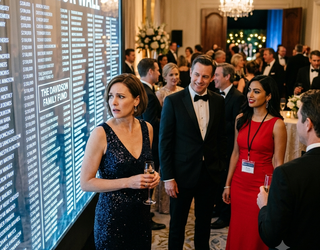He Let His Mistress Wear My Badge at the Charity Gala — Then the Donor Wall Exposed Where the Money Went