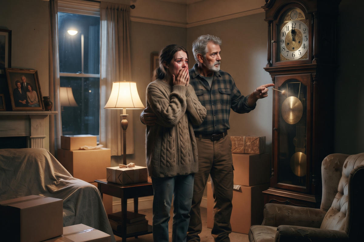 They Took My Uncle’s House and Gave Me His Old Clock — Then It Rang at Midnight