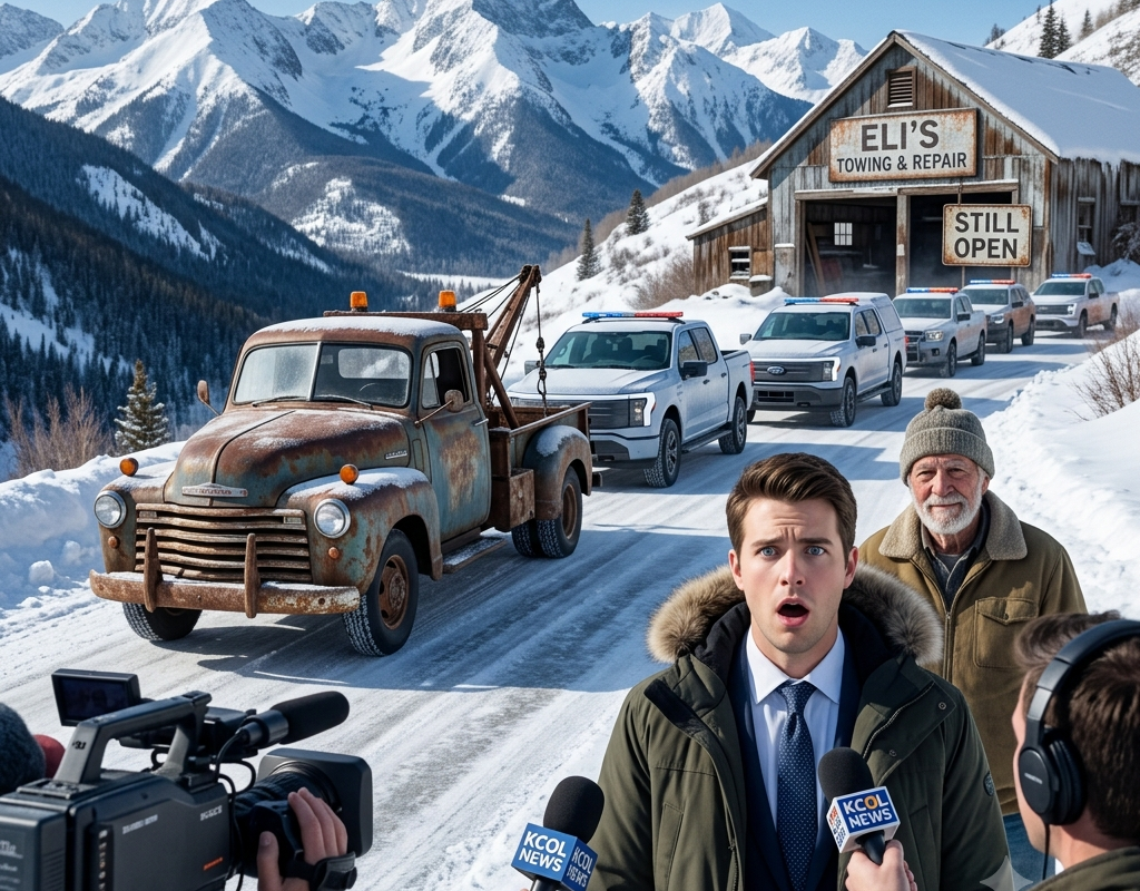 They Mocked His Rusty Tow Truck — Then the New Electric Fleet Froze on the Mountain Pass