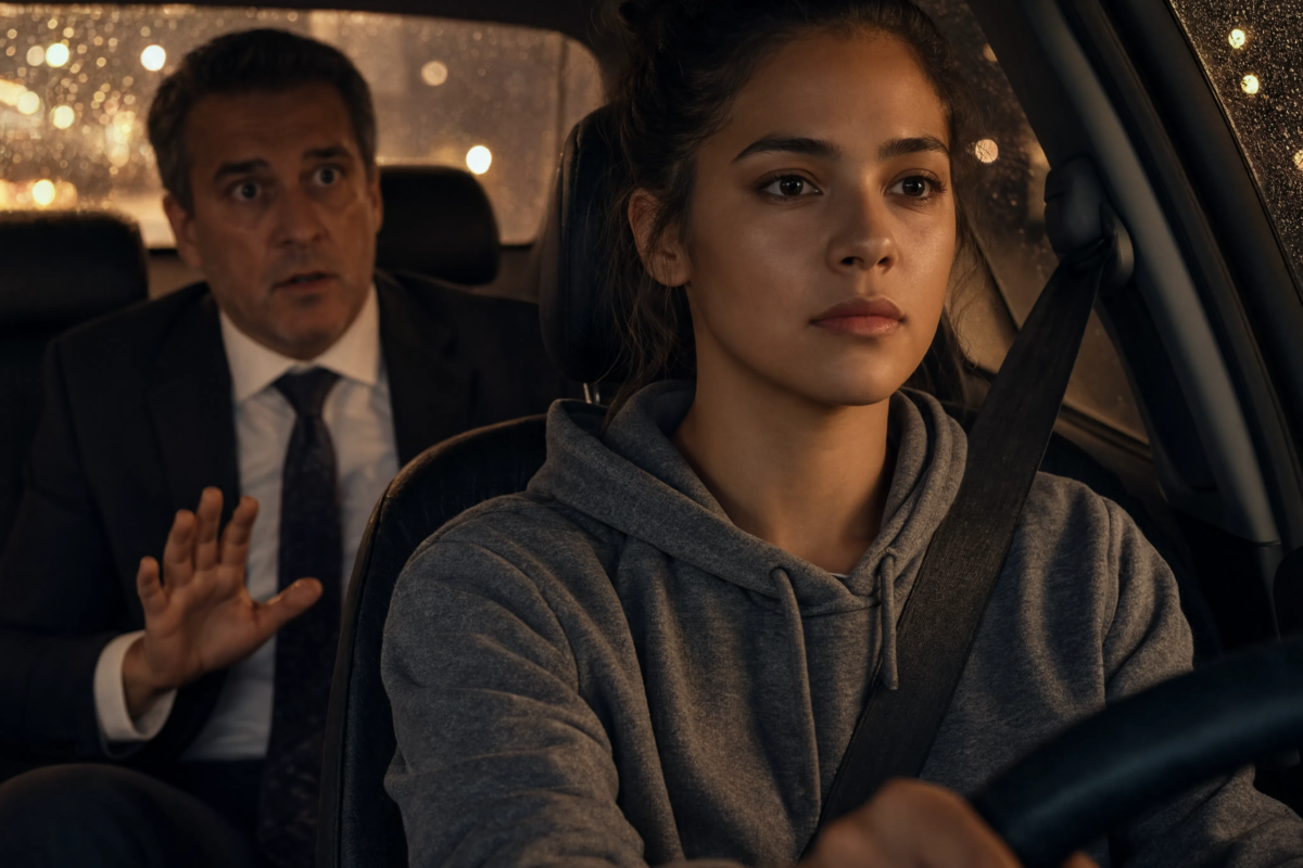 After my father-in-law—the judge—stole my home, my career, and my future in court, I started over as a driver. Then one day, a passenger recognized who I really was—and revealed the secret my late mother had left behind.