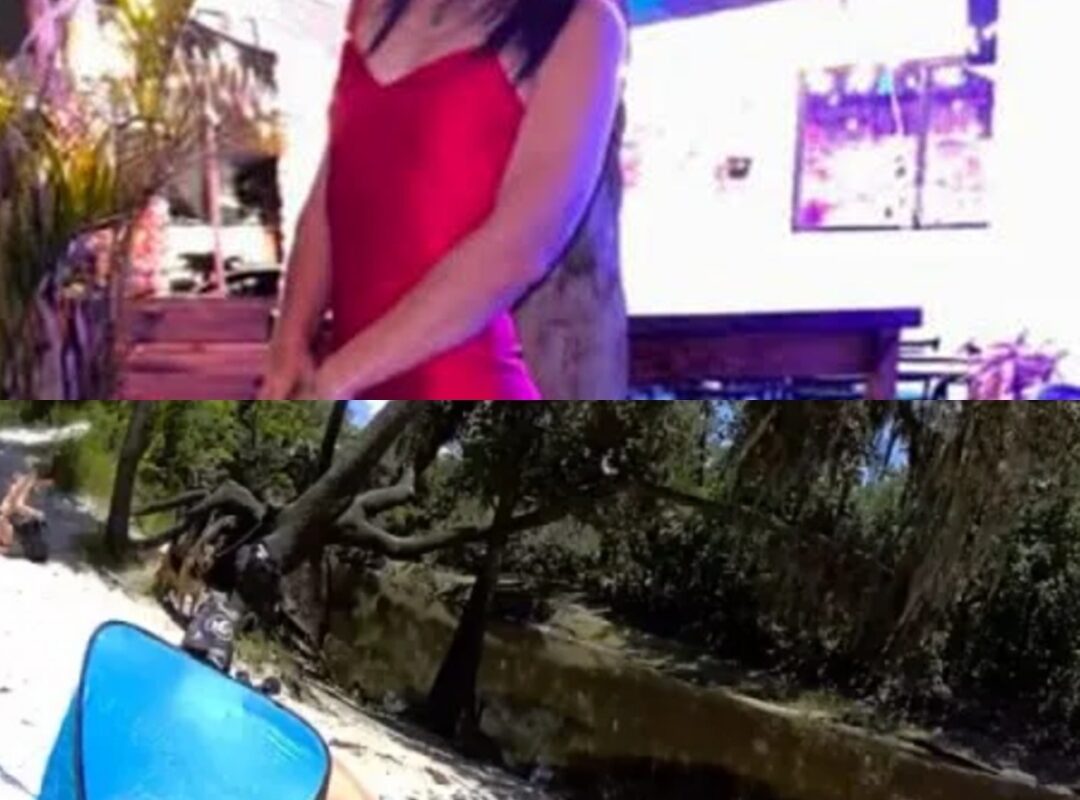 The video, blurred to obscure sensitive details, shows the moment paramedics and police officers attempted to administer first aid with a tourniquet after the victim was pulled ashore from the Econlockhatchee River by friends