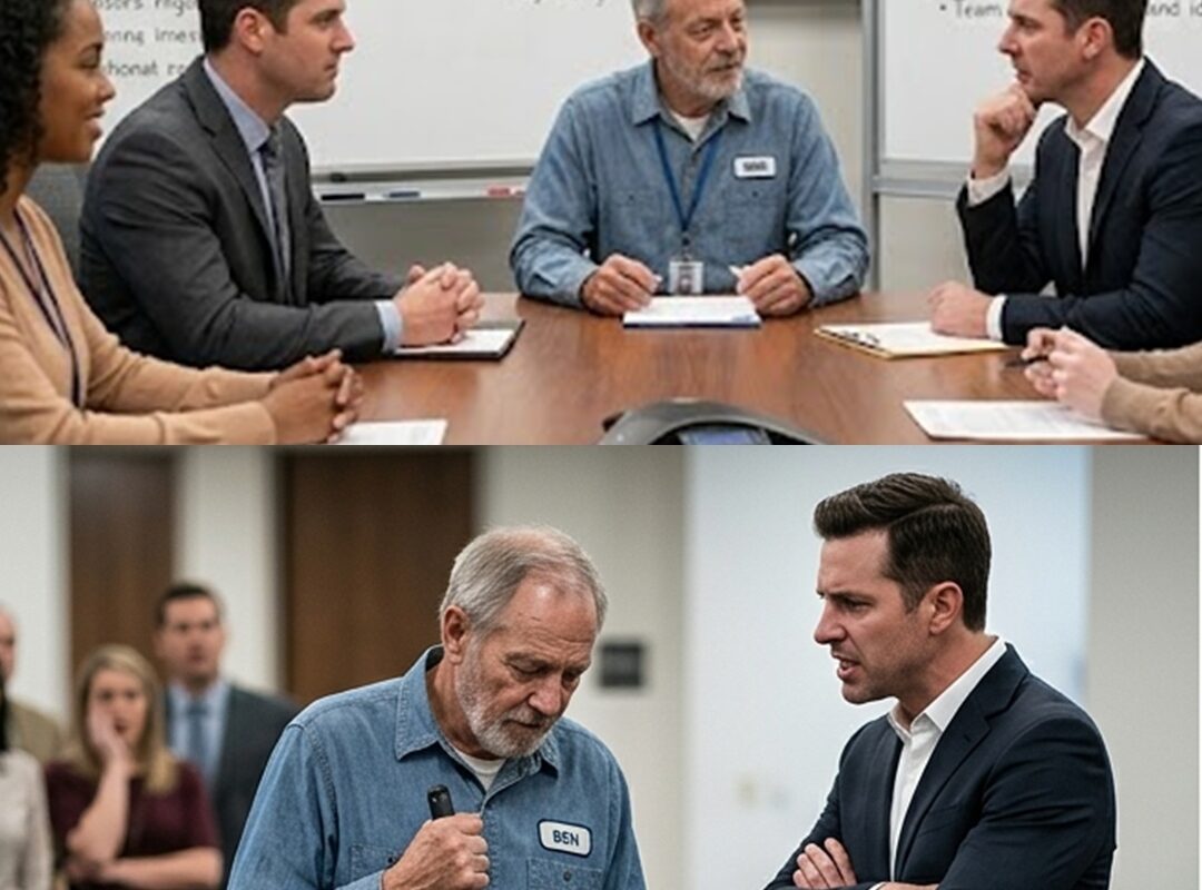 The young boss’s harsh words were like a knife cutting into the old janitor’s heart. Amidst the hardship of raising his orphaned grandson, he still held his head high, clinging to his last shred of self-respect