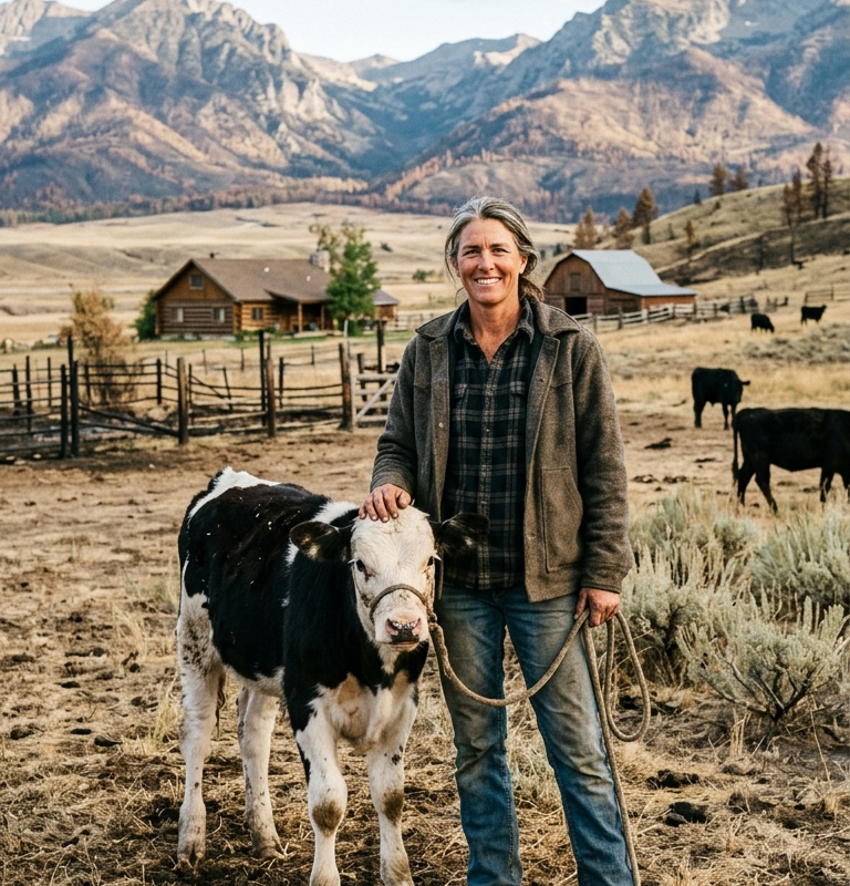 The Widow Found a Half-Frozen Calf in the Creek — Months Later, It Led the Herd Through the Fire
