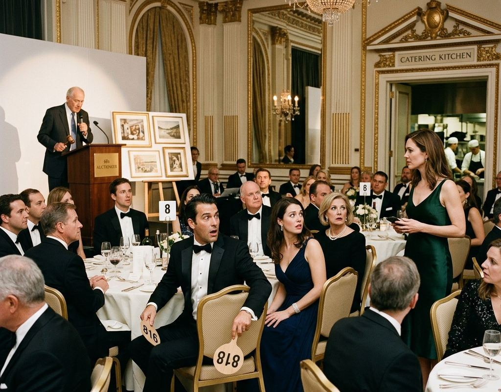He Left Me in the Catering Kitchen While He Took His Mistress to the London Charity Auction—Then the Auctioneer Announced My Name