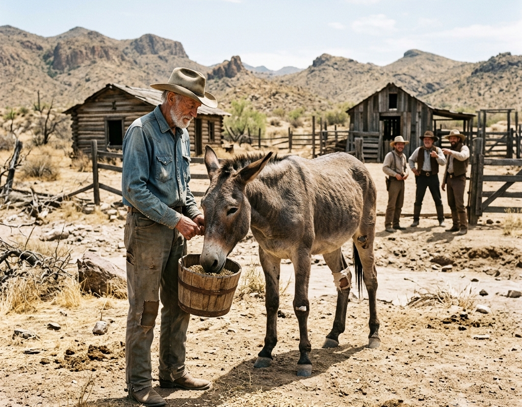 They Laughed When an Old Cowboy Fed a Lame Mule — Until It Led Him to a Hidden Spring