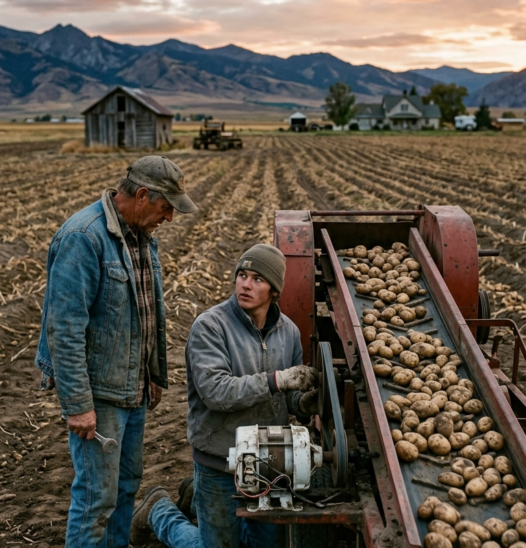 Three Shops Refused His 1968 Hay Baler — Then His Daughter Fixed It With a Gate Hinge Before the Storm Hit