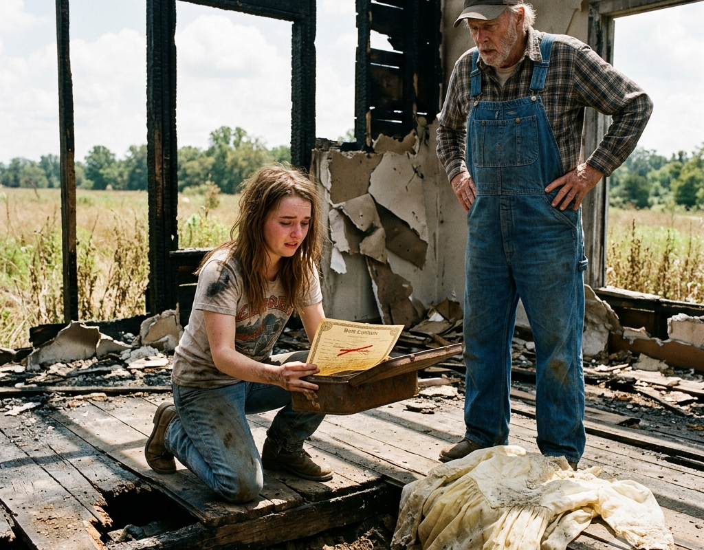 They Threw Her Out After Graduation — Then She Bought a Burned Farmhouse and Found Her Mother’s Wedding Dress Under the Floorboards