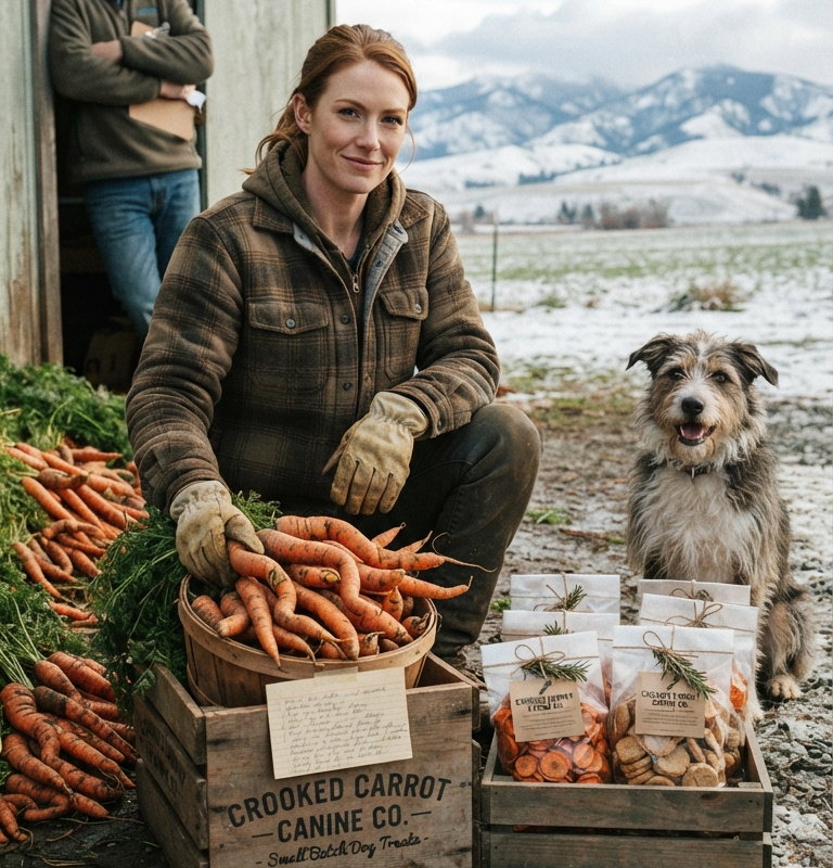 They Buried Crooked Carrots Behind the Packing Shed — She Turned Them Into Dog Treats That Sold Out Before Christmas