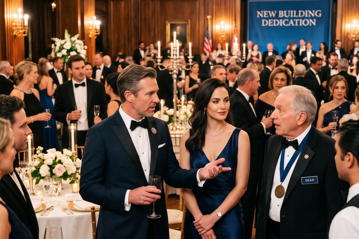 My husband is a professor. At a university donor gala, he says “My wife never went to college, she wouldn’t understand.”