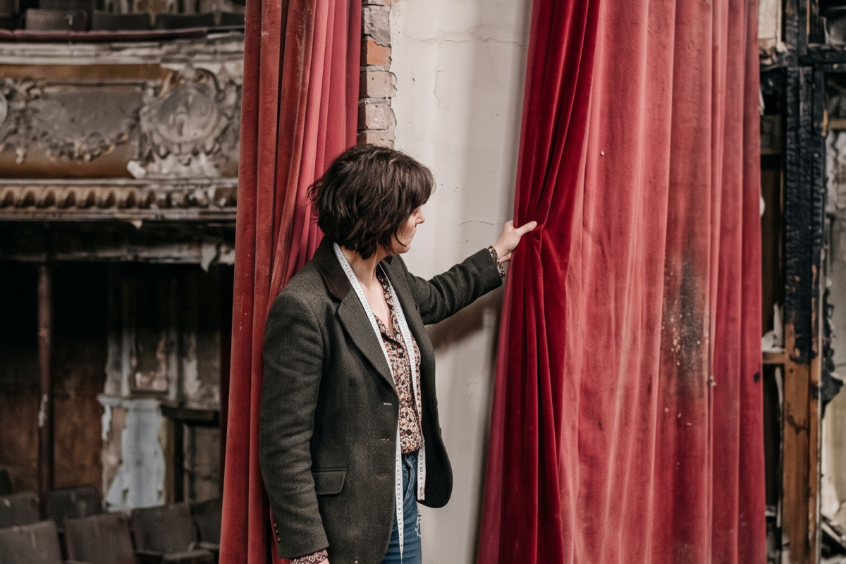 Everyone Mocked the Seamstress Who Bought the Burned Theater — Until She Pulled Back the Stage Curtain and Found a Locked Wall