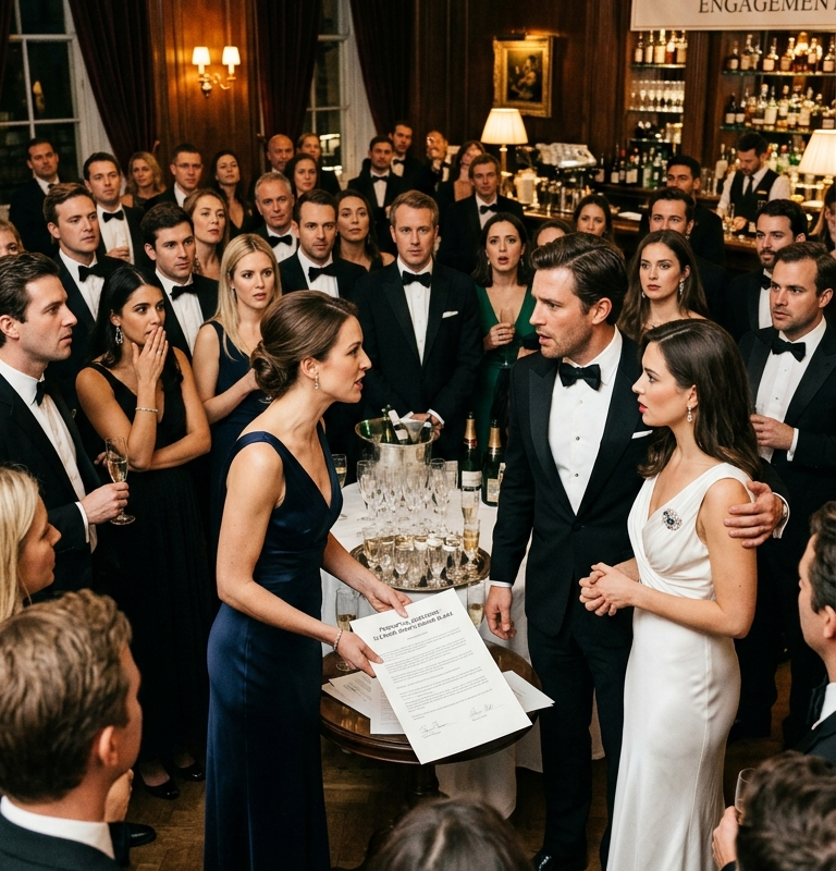MY FIANCÉ INTRODUCED HIS EX AS THE “REAL BRIDE” AT OUR ENGAGEMENT PARTY—THEN I OPENED THE PRENUP HE NEVER READ