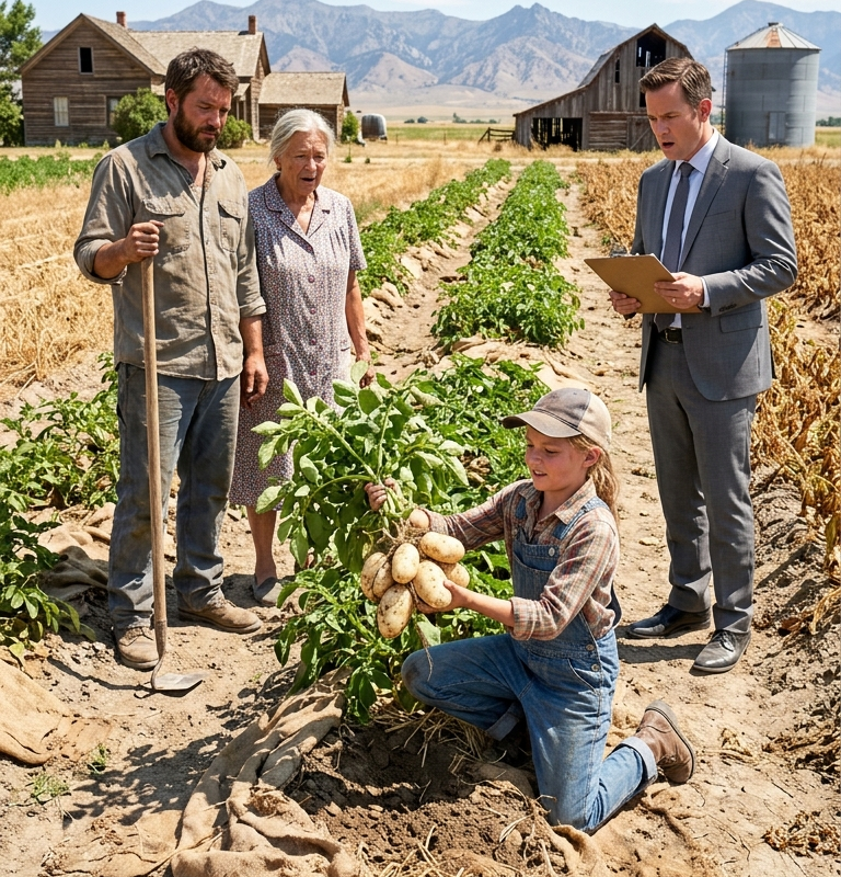 They Gave Her Torn Burlap Sacks as a Joke — Then Her Potato Rows Survived the Heat No One Else Could Beat