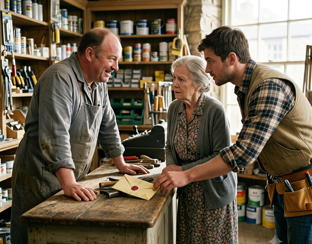 The Hardware Store Owner Threw Away an Old Woman’s Envelope — Not Knowing It Held the Deed to the Land Under His Store