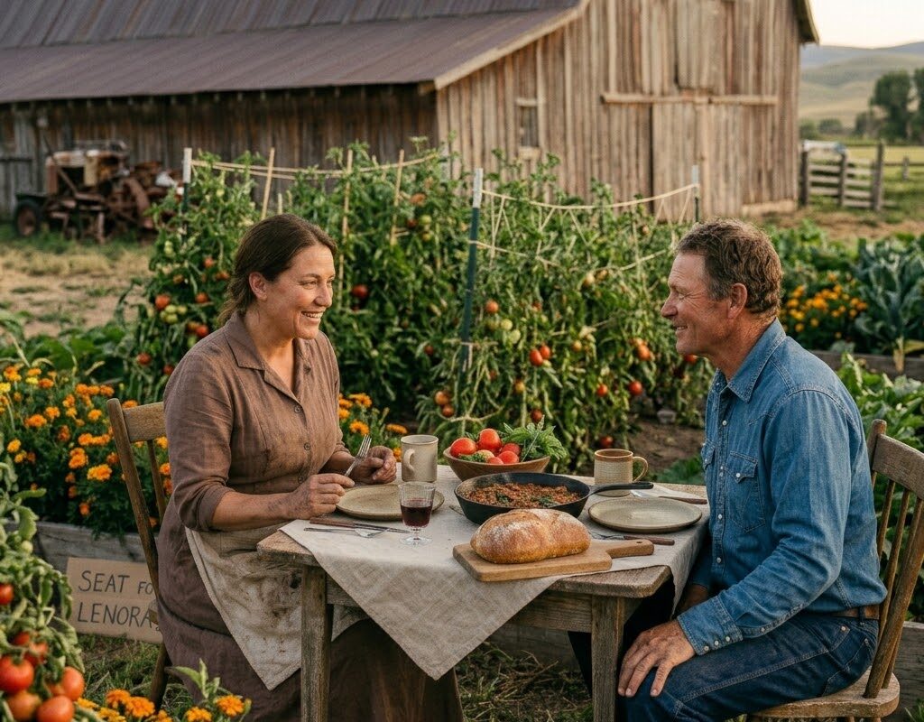 She had grown accustomed to the routine of rushing around to serve others, until a new cowboy invited her to the table with a refreshing sense of genuine respect