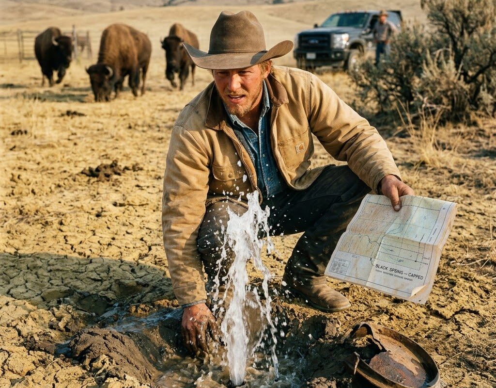My rich neighbor laughed while three of my buffalo destroyed the last decent patch of ground on my dying ranch