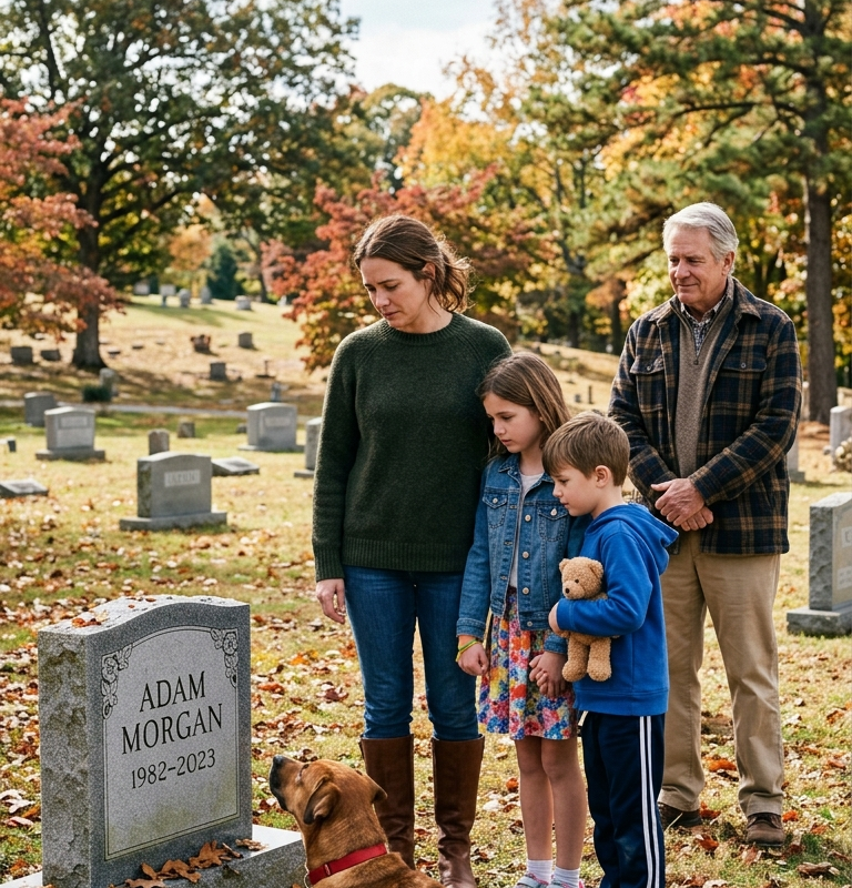 A Shelter Dog Refused to Leave My Husband’s Grave — Then It Led Me to the House He Bought in Secret