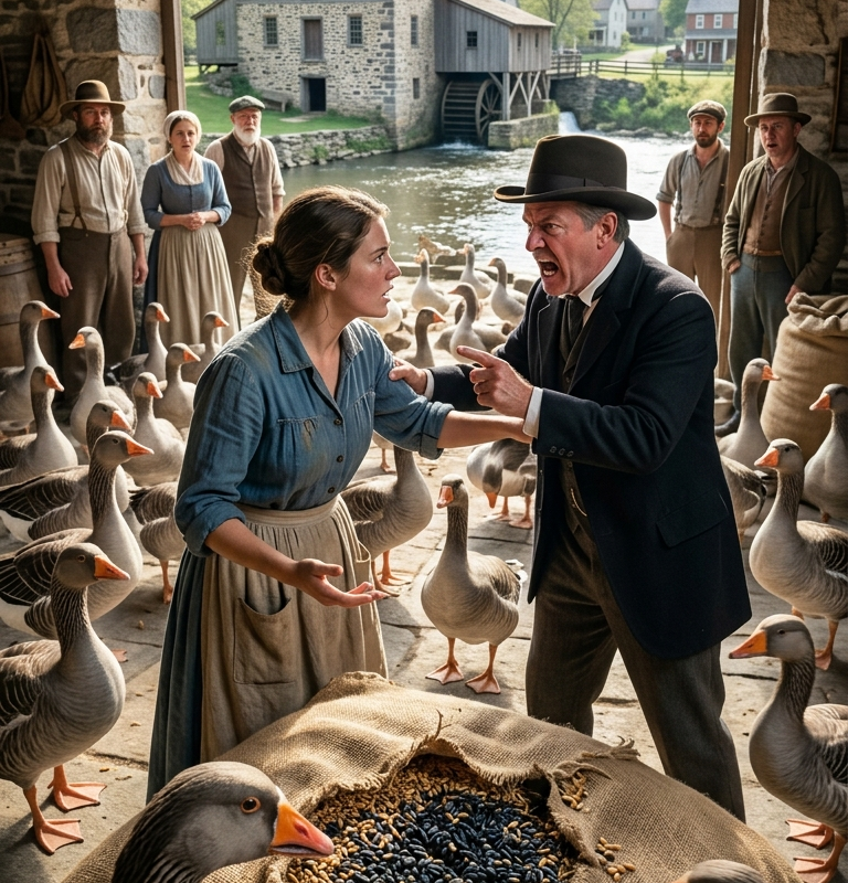 Everyone Called Her Foolish for Keeping 80 Old Geese — Until the Mill Grain Turned Black