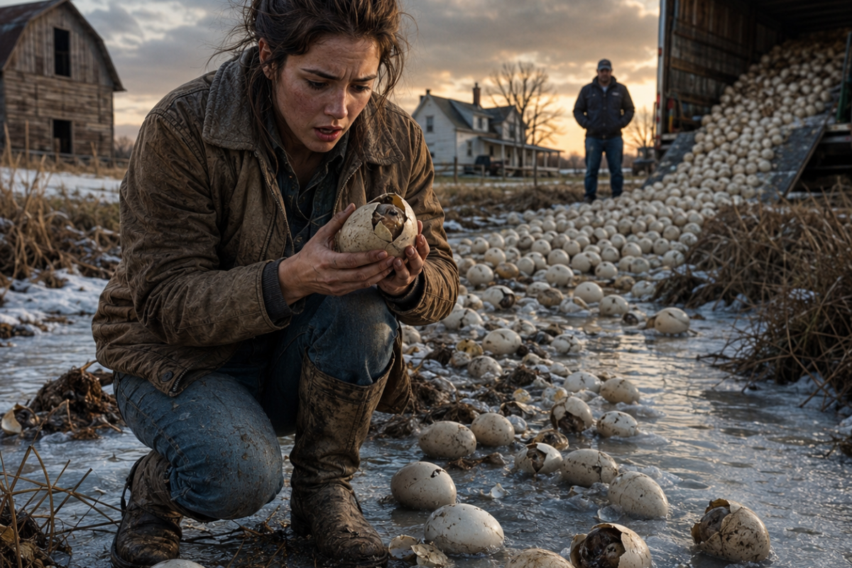 A Hatchery Threw 350 Broken Goose Eggs Into Her Ditch—Weeks Later, the Birds Hatched, the Bank Came Calling, and Their True Ownership Turned the Entire County Upside Down Forever