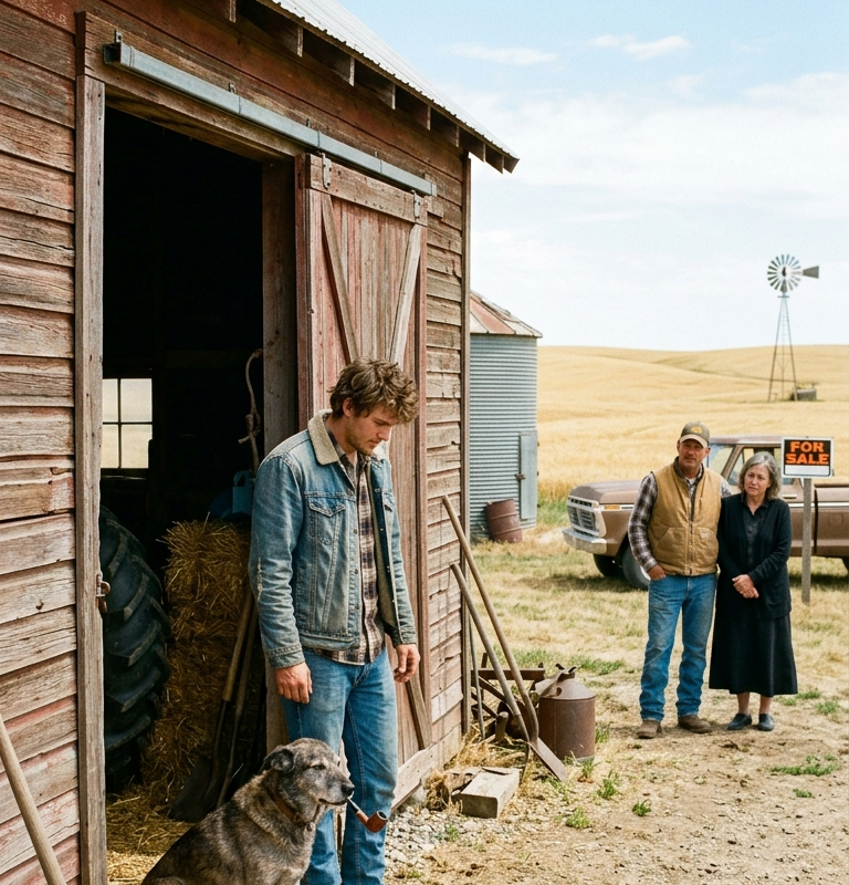 The Old Farm Dog Sat by My Grandfather’s Empty Chair — Then It Carried His Pipe to the Barn Door