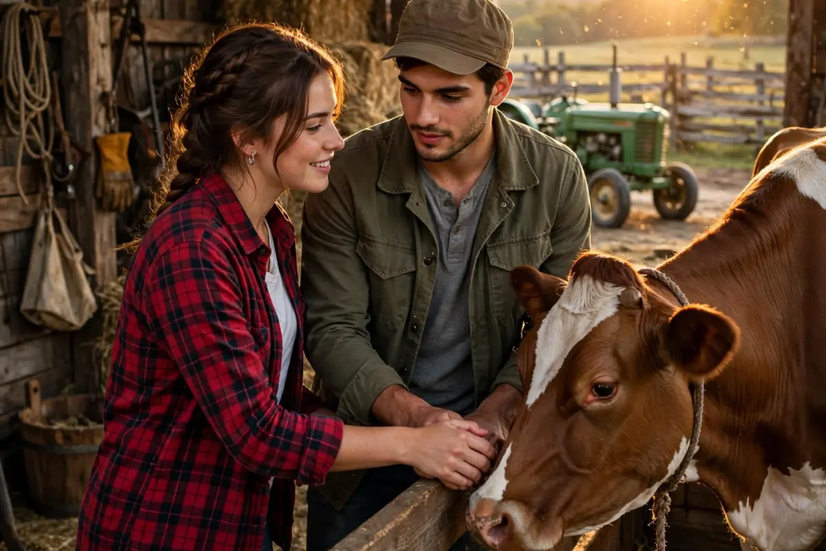 He took a seasonal job on her family’s ranch to escape the pressure of corporate life… she taught him to milk cows, mend fences, and drive a tractor, until one day she saw his face on TV