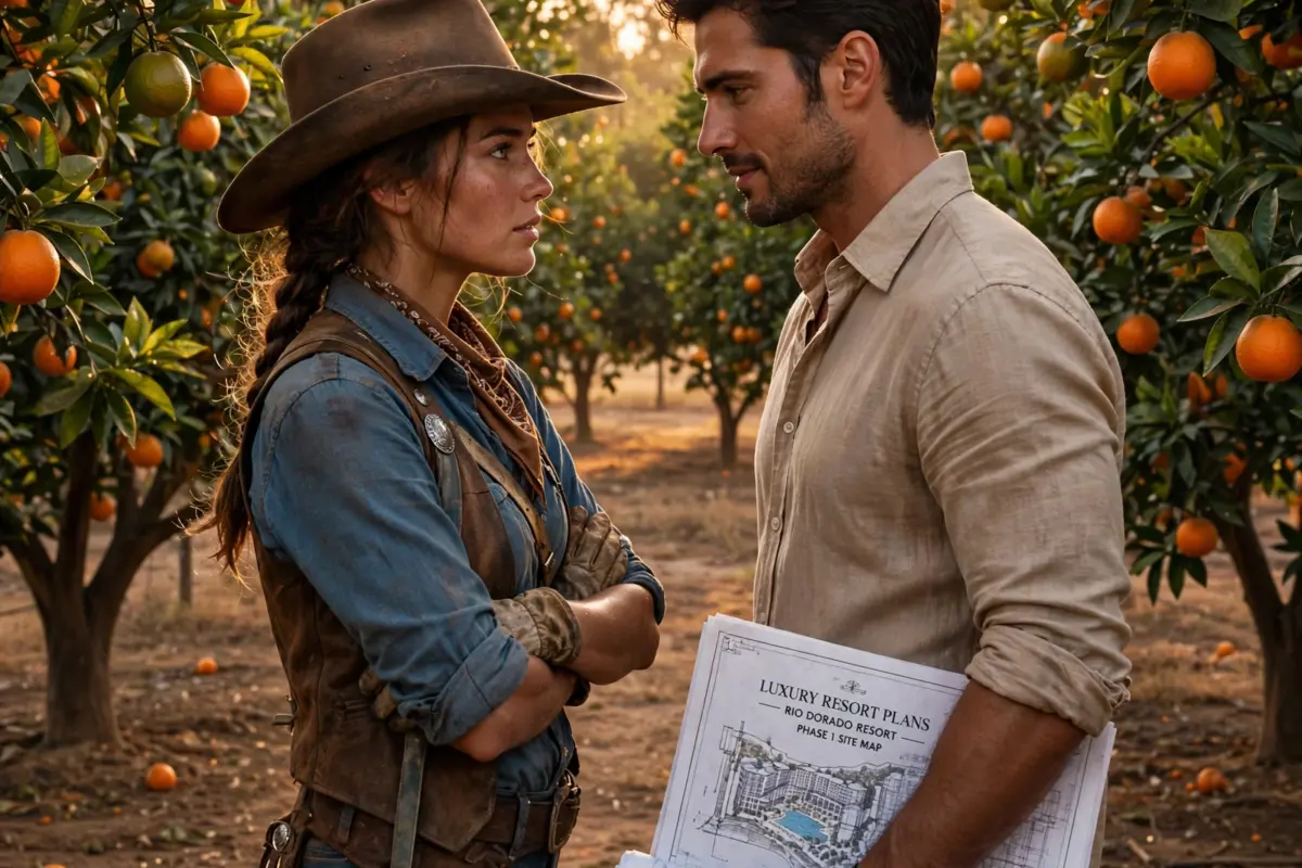 She refused to sell her family’s Texas ranch to the billionaire building a luxury resort… but with every visit, seeing her battle the sun, dust, and endless fields, he stopped fighting for the land and started fighting for her
