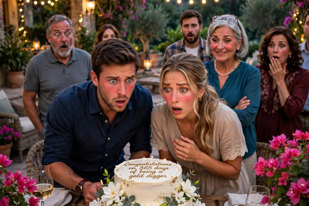 Our anniversary party turned into hell when my mother-in-law brought a cake shaming me as a gold digger then my husband exposed her gambling past and young lover