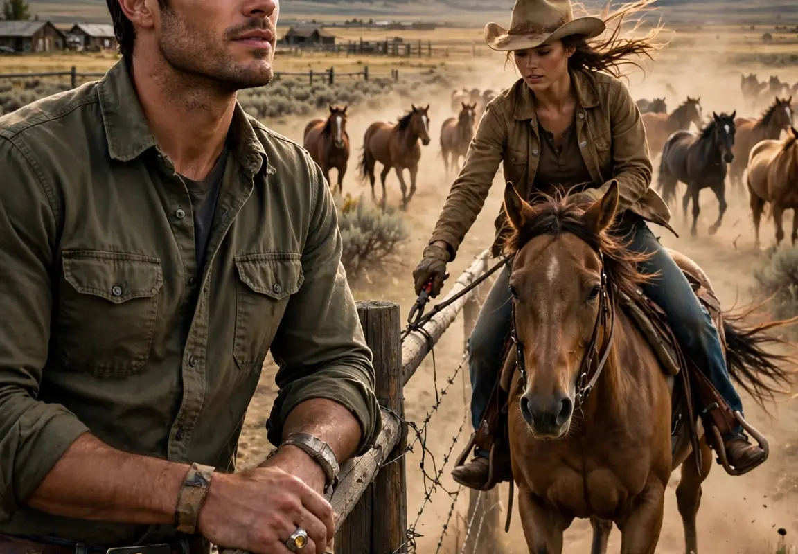 A mining tycoon came to Montana to buy her family’s wild-horse ranch for a massive new mine… but watching her ride, mend fences, and care for the horses under the brutal sun slowly made him fall for her
