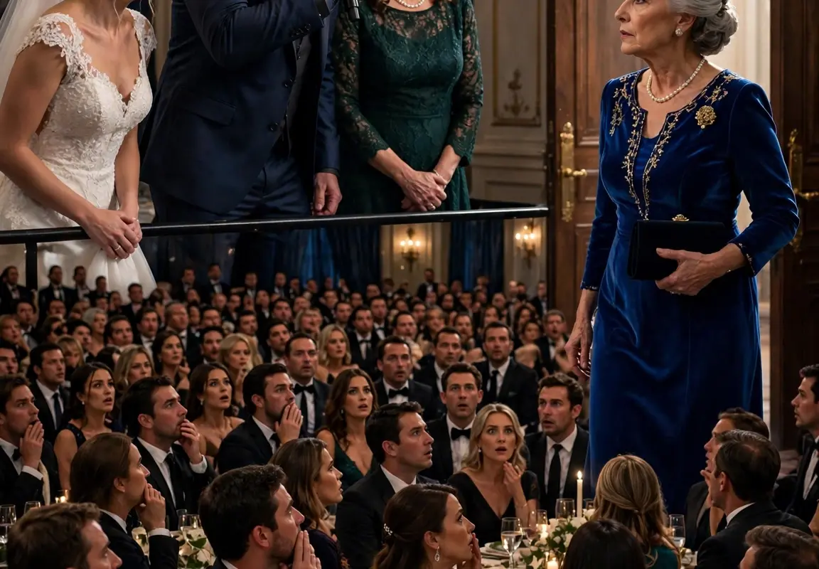 My father humiliated me before 500 wedding guests, calling the entire ceremony “a sh@m for a b@stard,” while my mother proudly agreed… then an elderly woman suddenly walked in and froze the entire room