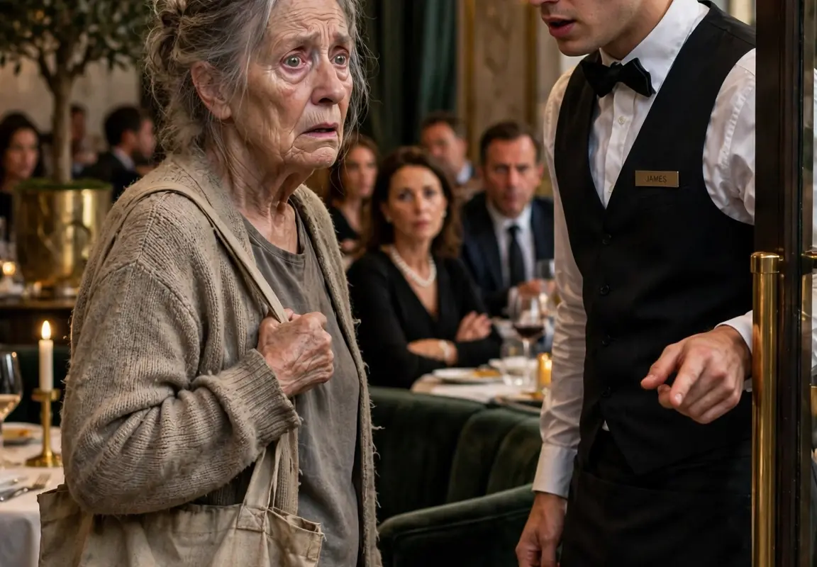 They tried to remove an elderly woman from the luxury restaurant because she didn’t “belong” there… then the owner came running, bowed before her, and invited her into his private dining room