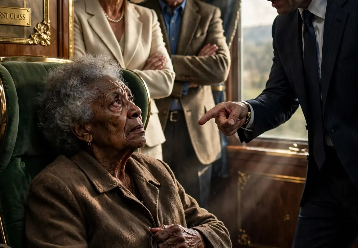 They judged the elderly woman by her calloused hands and questioned her first-class ticket—until the conductor stood before her and saluted