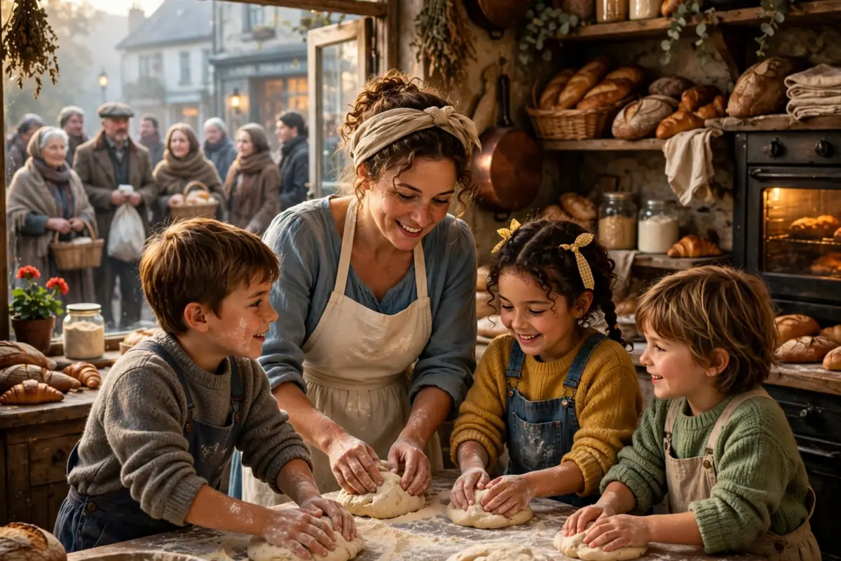 A widowed man hired a woman from a rundown bakery to care for his three children… the whole town laughed, convinced she could do nothing but knead dough and wouldn’t last a week