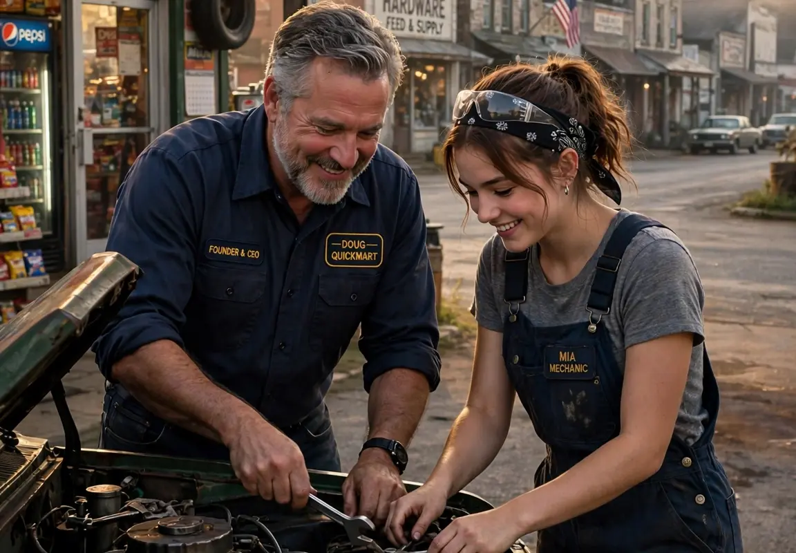 The billionaire came to West Virginia to buy an entire coal-town street and turn it into his next empire… but one family’s gas station and auto repair shop stood in the way, and she refused to back down