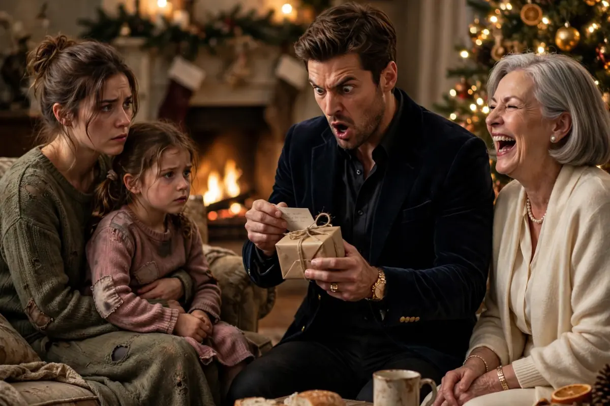 My daughter and I survived on dry bread for a week to buy my wealthy brother a Christmas gift, only for him to mock it while Mom laughed, until he opened the card and suddenly screamed at her