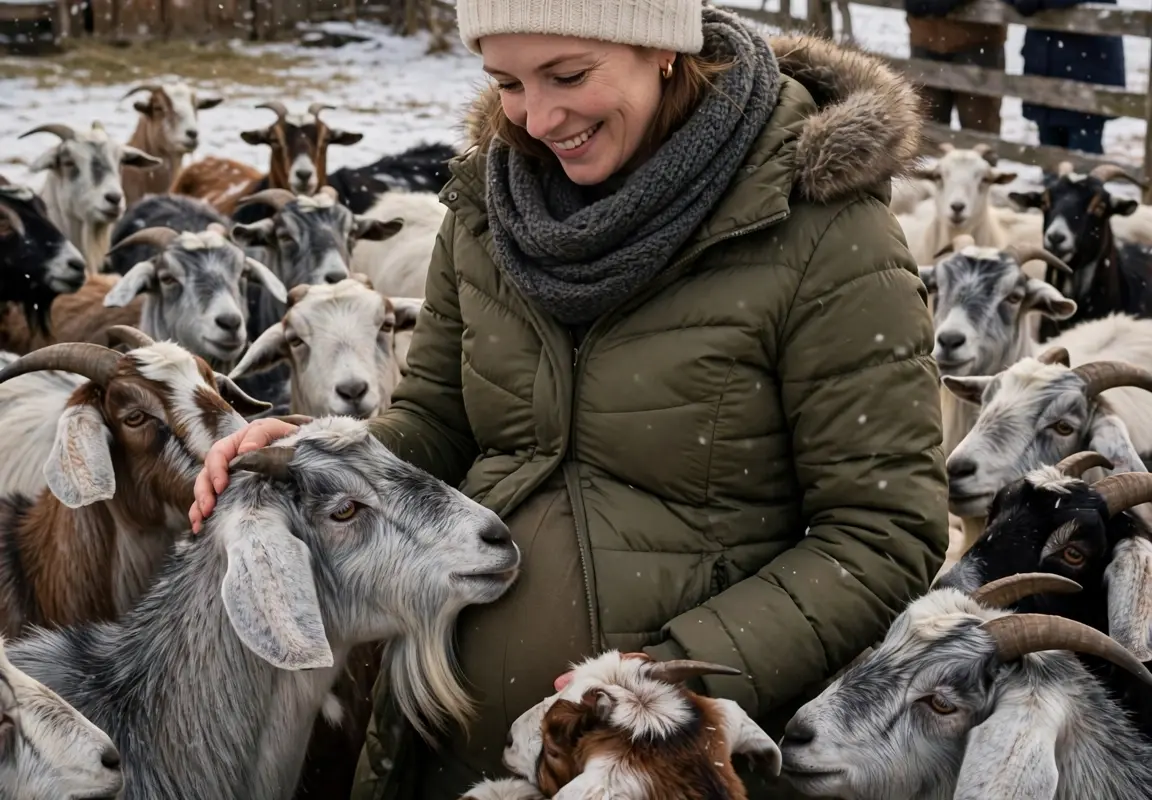 A pregnant woman on a small Illinois farm secretly rescued dozens of abandoned old dairy goats all winter, while worried neighbors feared she was taking on too much—until the final day of winter revealed why