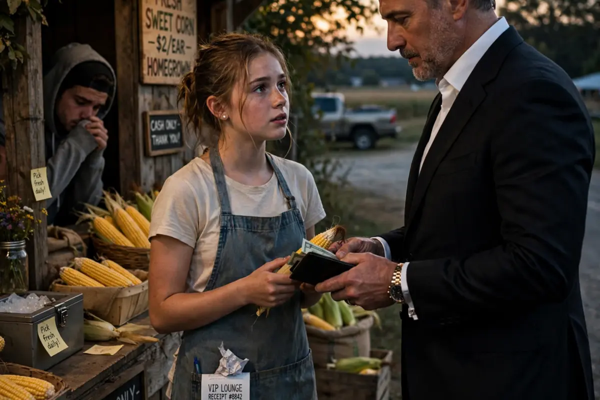 The billionaire kept buying corn from the roadside girl his boyfriend was ashamed to show his friends, until the receipt hidden in her apron exposed who was truly worth being ashamed of