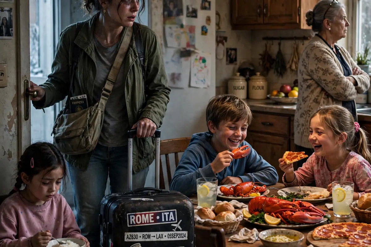 After five months in Italy, I came home to find my daughter eating plain rice while my sister’s kids enjoyed lobster and pizza, and when I asked about the $5,000 I had been sending home, Mom simply said, “Ask your sister”