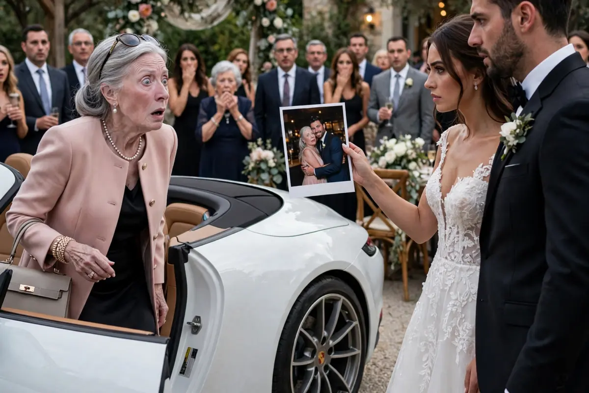 My former mother-in-law arrived at the wedding in a Porsche to humiliate me, but one photo made her face go pale and sent her silently walking away