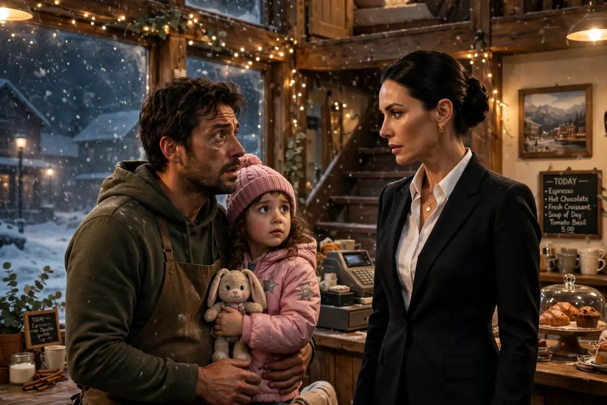 A single father let a homeless woman sleep upstairs at his café during a snowstorm, but by morning, he discovered she was someone he never expected