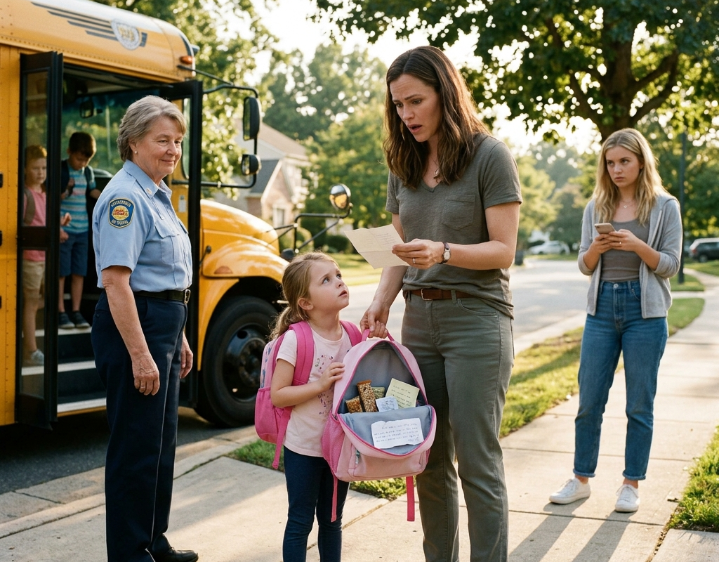The School Bus Driver Wrote “CHECK HER BACKPACK” — What I Found Exposed Our After-School Sitter
