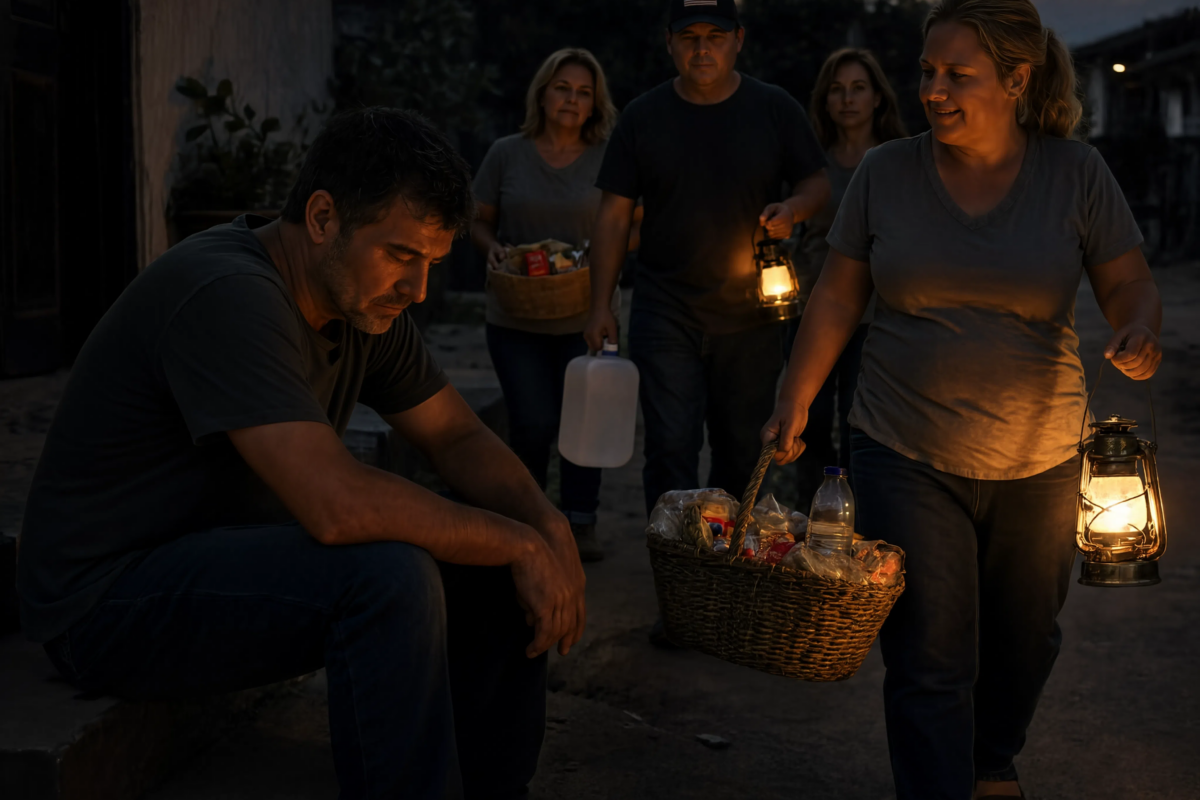 The man who always took from his neighbors and never gave anything back was left with no food or water after a devastating blackout—then the people he had wronged made a choice he never expected