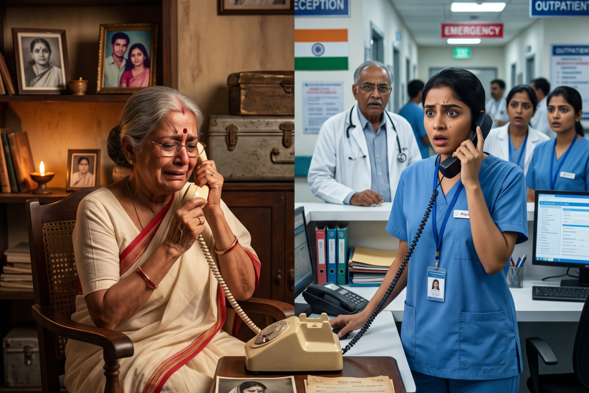 An elderly woman called the general hospital in a trembling voice… but the moment the nurse heard her name, the entire room fell silent.